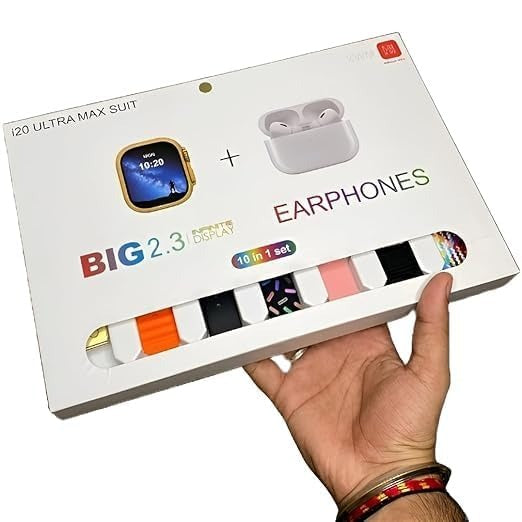 Smartwatch Giftpack with Airpods and 7 Straps Free Bluetooth Handfree